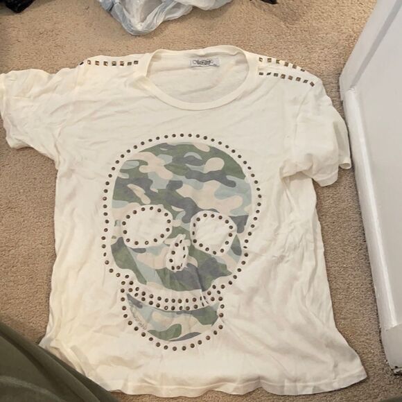 Lauren Moshi Tops - Lauren Moshi Brand New Skull Tee XS